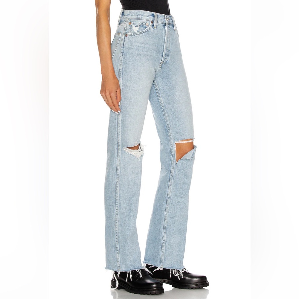 🤍 SOLD 🤍 RE/DONE // 90s High Rise Loose • Breezy Indigo with Rips